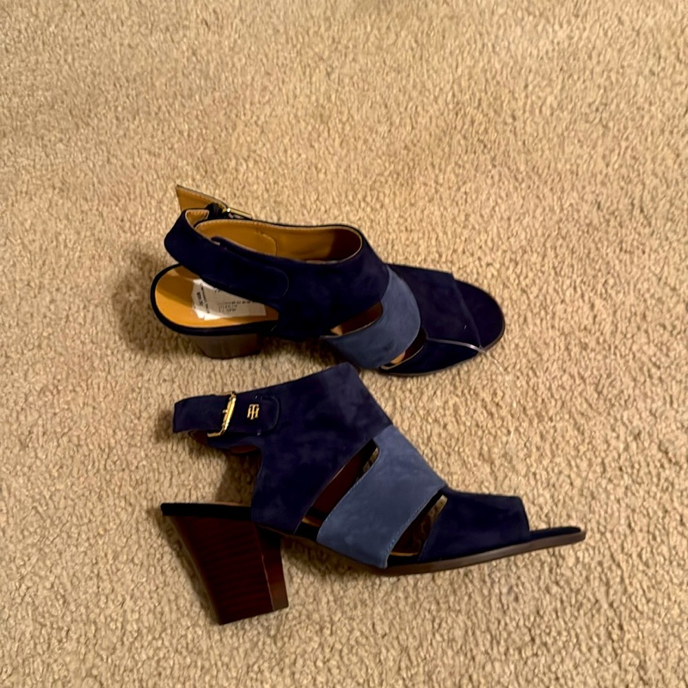 *Tommy Hilfiger Blue Sandals Slip-On Open Toe, size 8